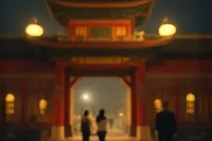 《潮汐纪年》封面：退潮后露出的街道与亮起的路灯